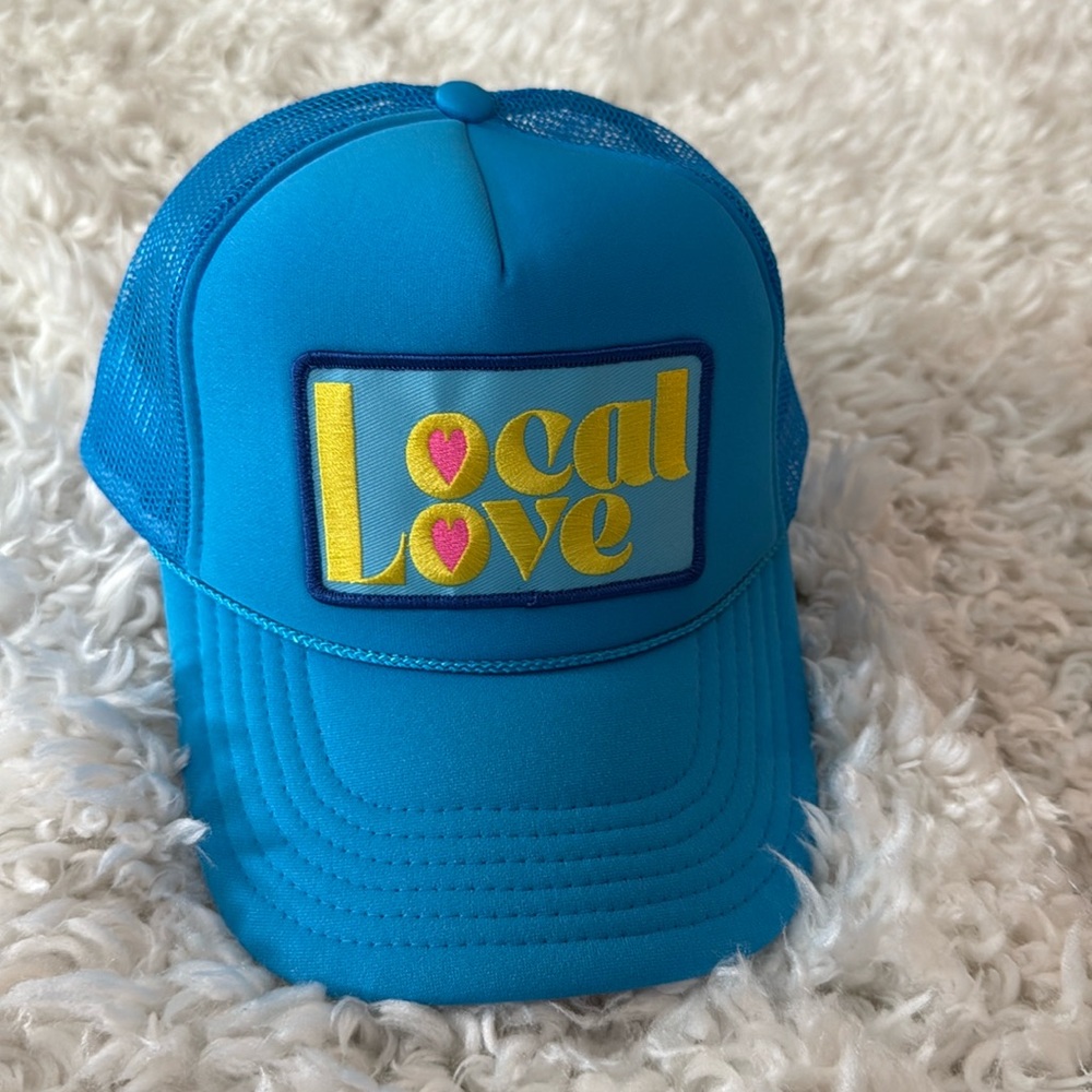 NEW Neon blue  Trucker Hat- Local Love $32